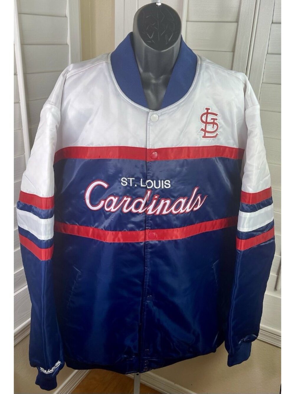 Mitchell & Ness MLB St. Louis Cardinals Coaches Satin Jacket - Men’s 4XLT - NWOT